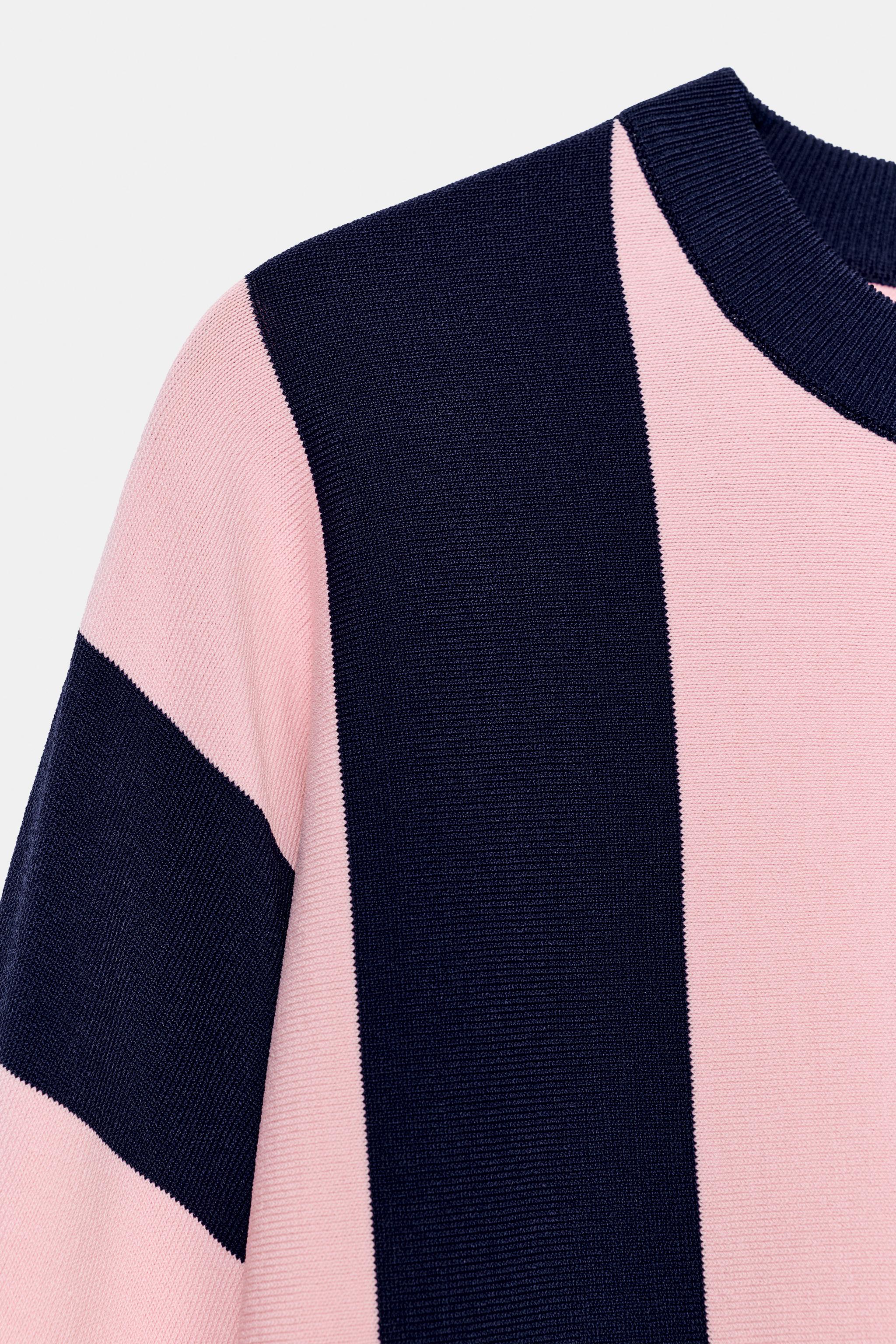STRIPED KNIT SWEATSHIRT